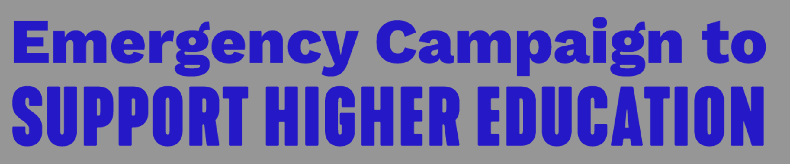 Emergency Campaign to Support Higher Education